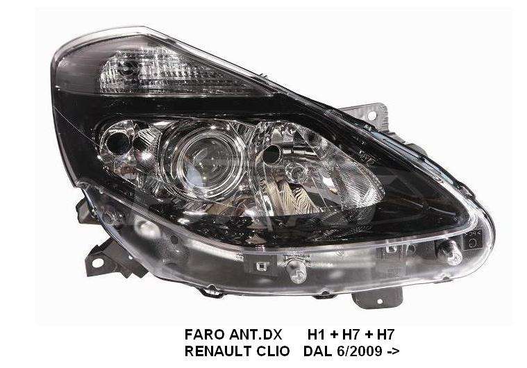 FARO RENAULT CLIO 09 -> H1+H7+H7 DX